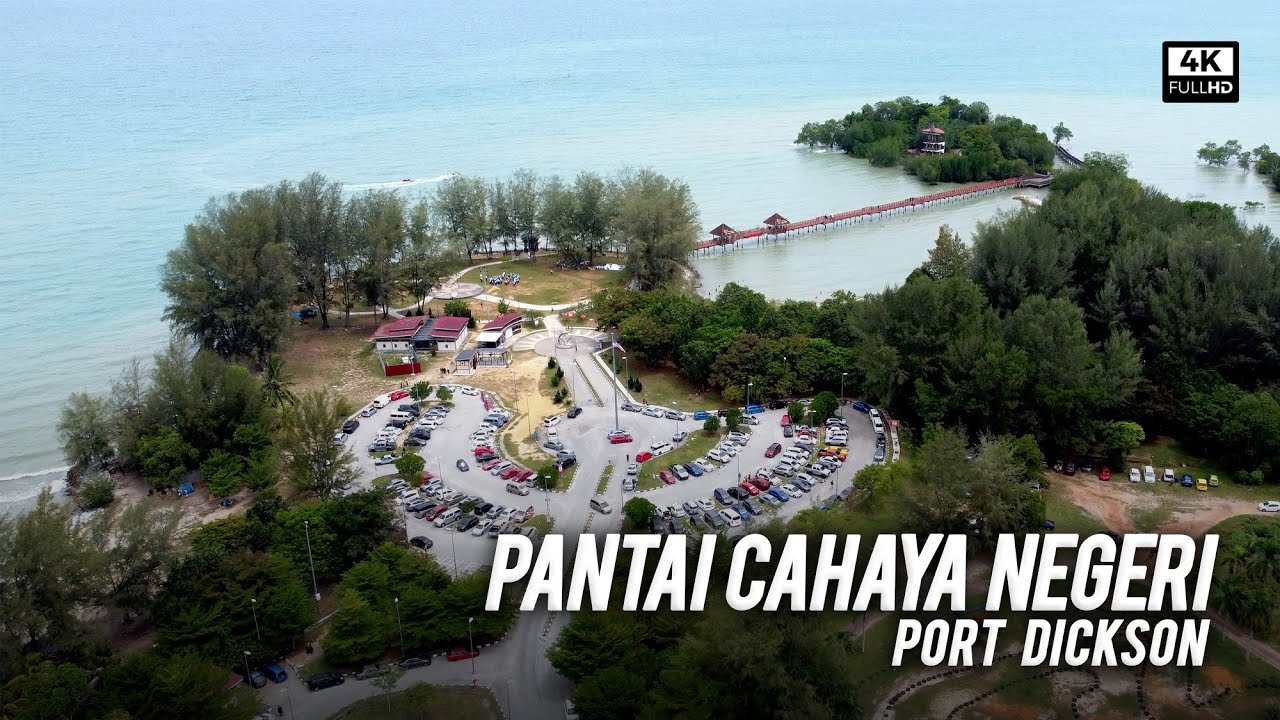 Pantai Cahaya Negeri, Port Dickson, Negeri Sembilan - Port Camping Percuma & Memancing di PD (4k)