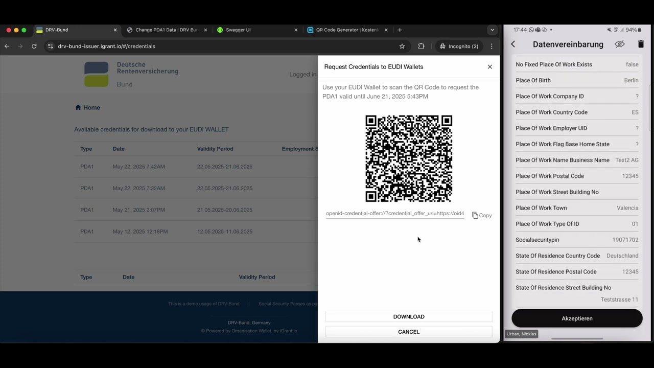 walt.id Issuer / iGrant Wallet
