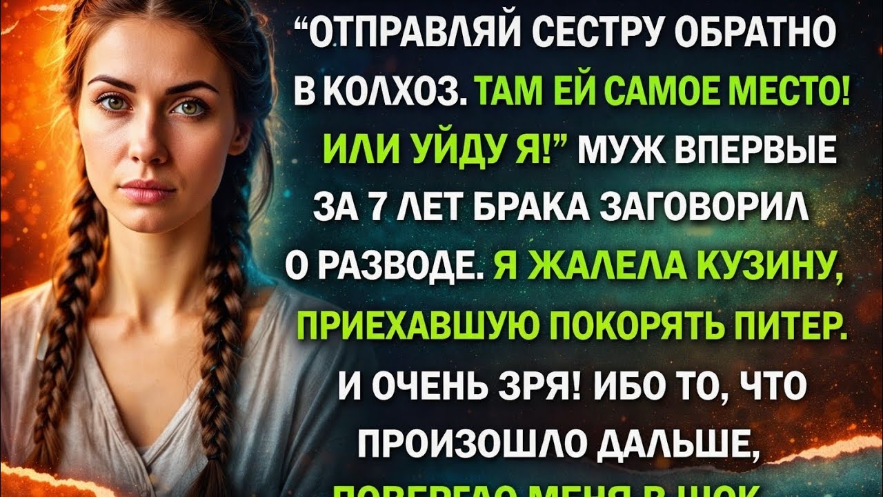 Отправляй сестру обратно в колхоз. Или уйду я! - заявил муж. То, что произошло дальше...
