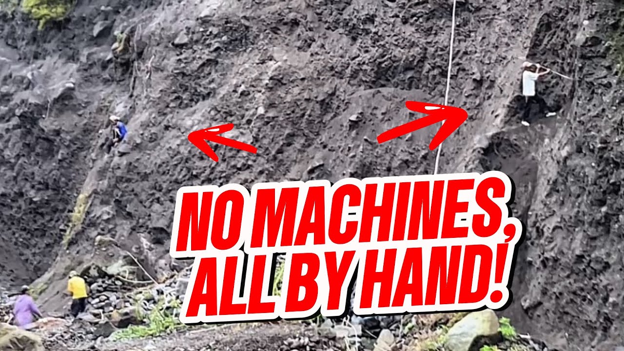 How Sand Is Still Mined by Hand on Dangerous Cliffs