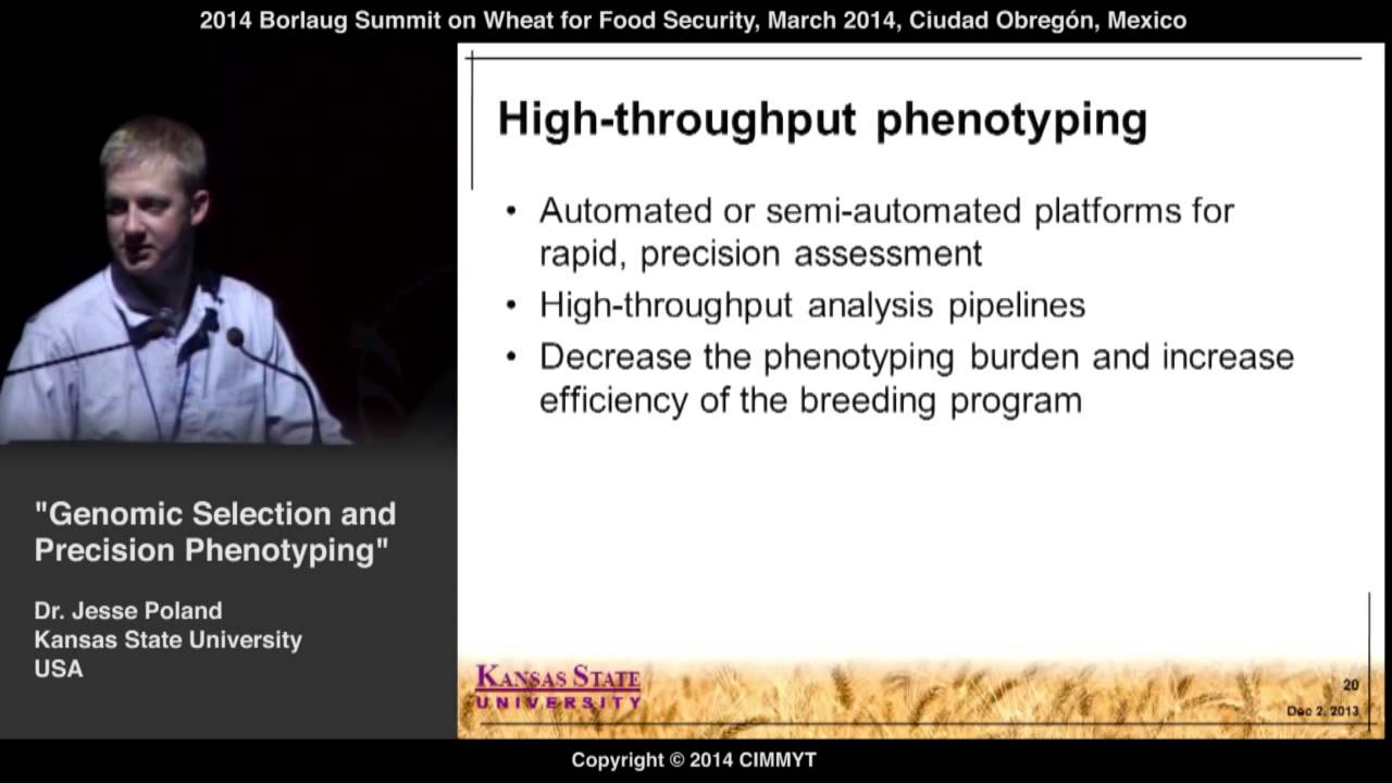 Genomic Selection and Precision Phenotyping by Jesse Poland (USA)