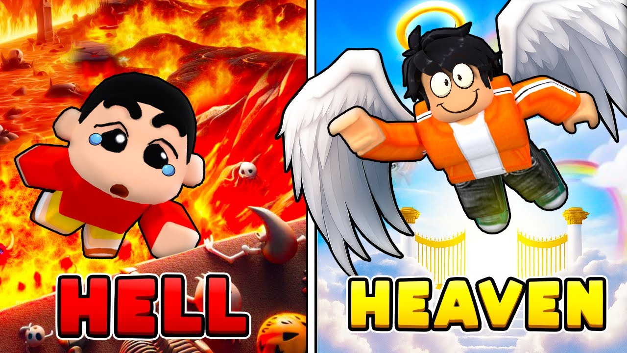 FLY From HELL To HEAVEN Challenge in ROBLOX !!!