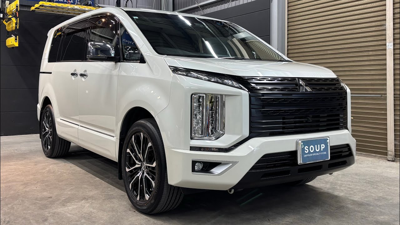 徳島県三好市 カーコーティング専門店SOUP ミツビシ CV1W デリカD5 下地処理 ガスプライマー