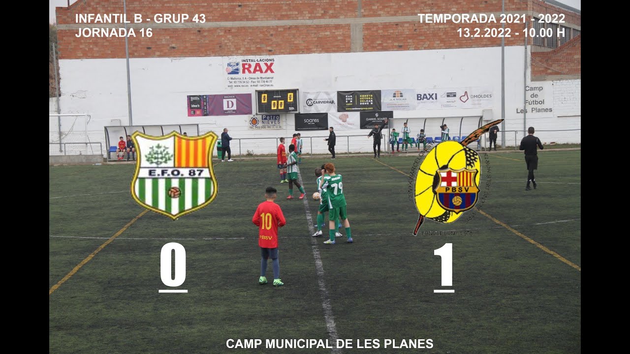 INFANTIL B - Temporada 2021 - 2022 - Jornada 16 - C.E.F.O 87 (0) – Pª BARC. SANT VICENÇ HORTS (1)