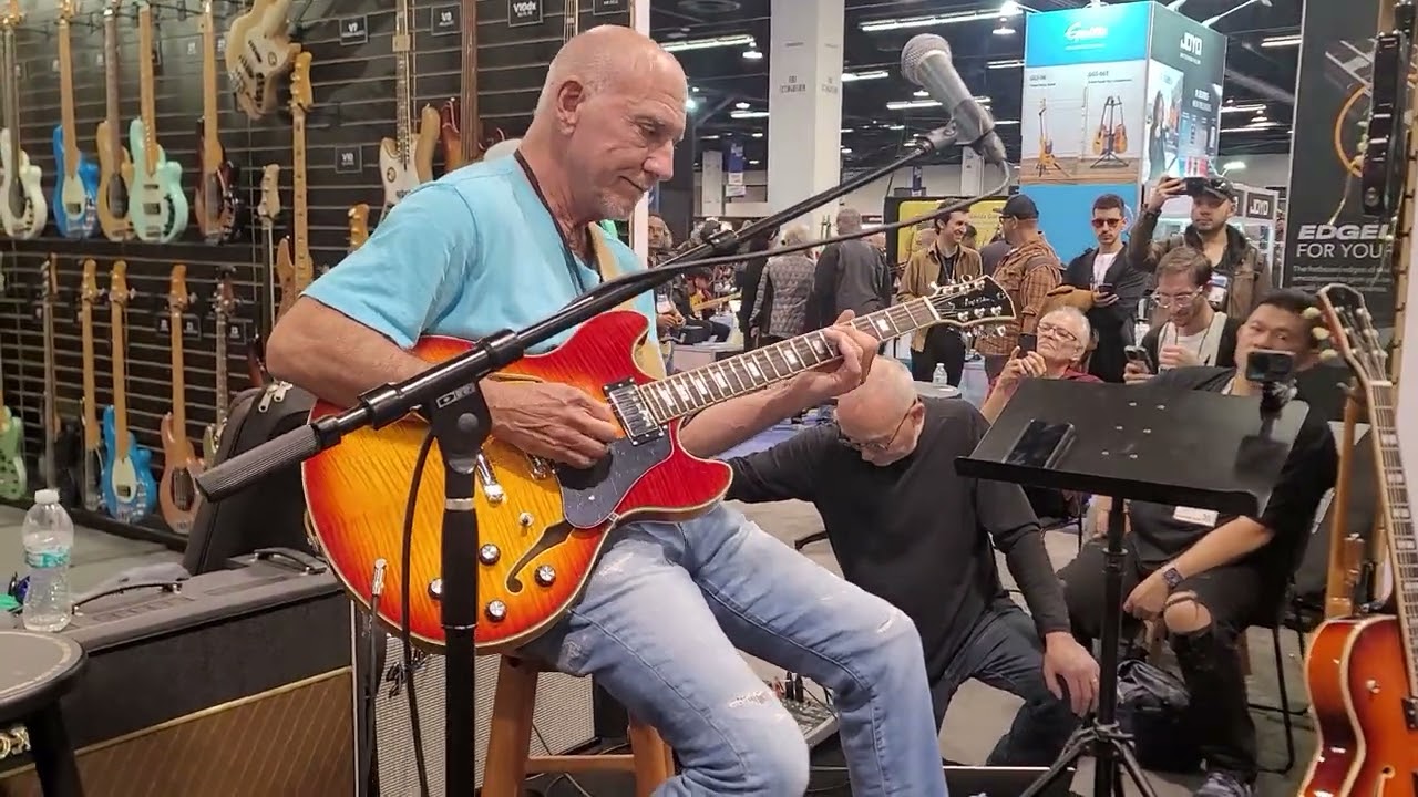 Larry Carlton blues jam at NAMM 2024