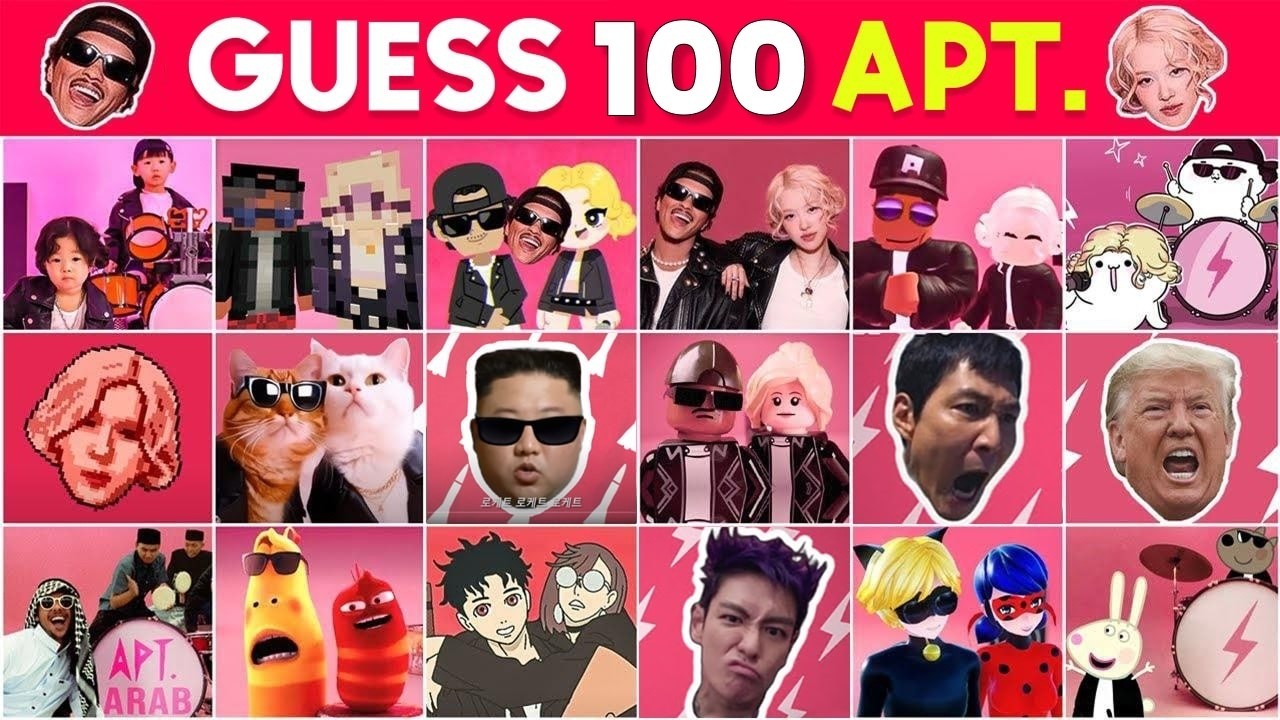 Guess 100 APT. Songs & Variants by Their Voice ~ ROSÉ & Bruno Mars APT. Song Covers 🎶 ULTIMATE QUIZ
