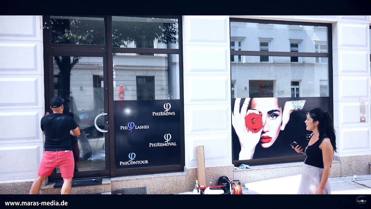 Schaufensterbeklebung & Beschriftung für LASHSISTAS®