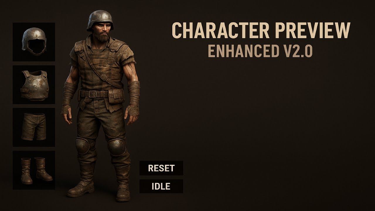(Updated) UE5 Modular Character Preview Enhanced V2 &ndash; Perfect for Loadouts & Inventory Menus