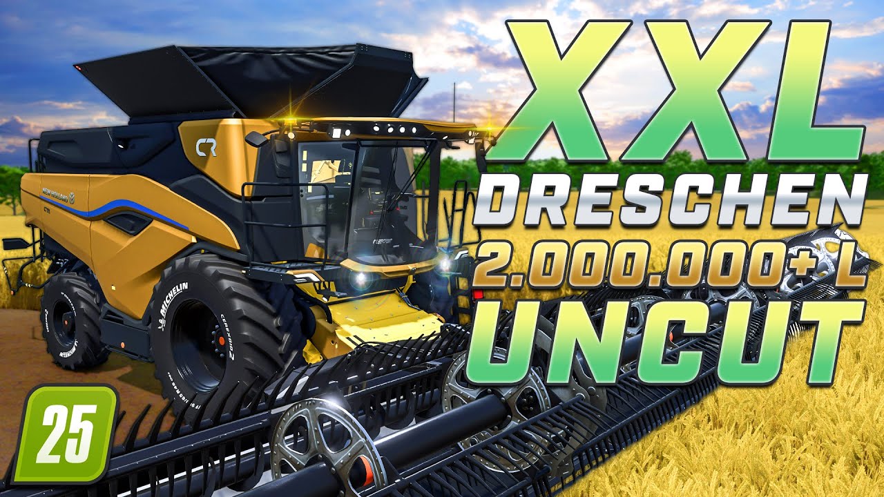 LS25 🌾 XXL DRESCHEN mit 40 SPIELERN 🚜 2.000.000+ LITER [RIVERBEND SPRINGS] [UNCUT]