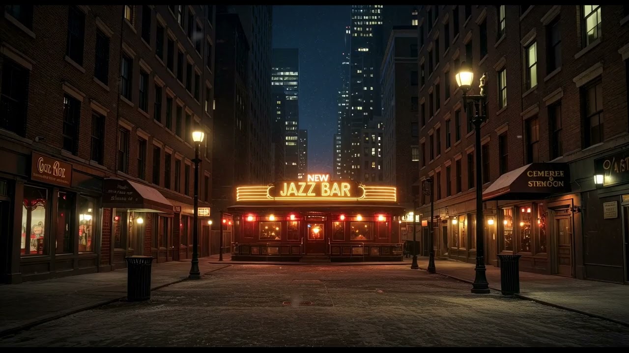 Winter Jazz in New York | Cozy Night Ambience