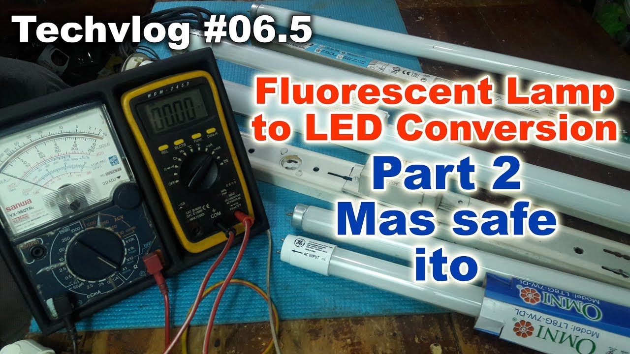 Converting Fluorescent Light fixture to LED. Ikonbert sa LED ang Fluorescent Light fixture PART 2