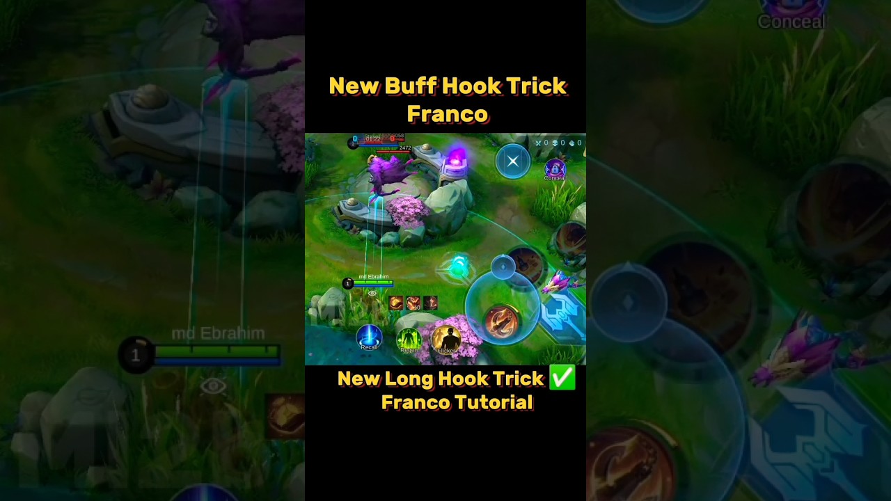 Franco New Buff Hook Trick ✅ Tutorial mobile legends #ml2b #mobilelegends #franco #tutorial