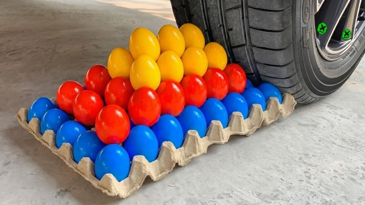 👉🤯 Funny Crushing Experiment Eggs vs Car 💦 Crushing Crunchy & Soft Things with Car!