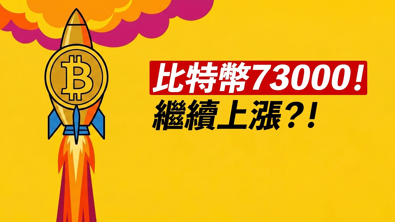 比特幣73000！逆勢上漲！走出盤整區？小心跌回！