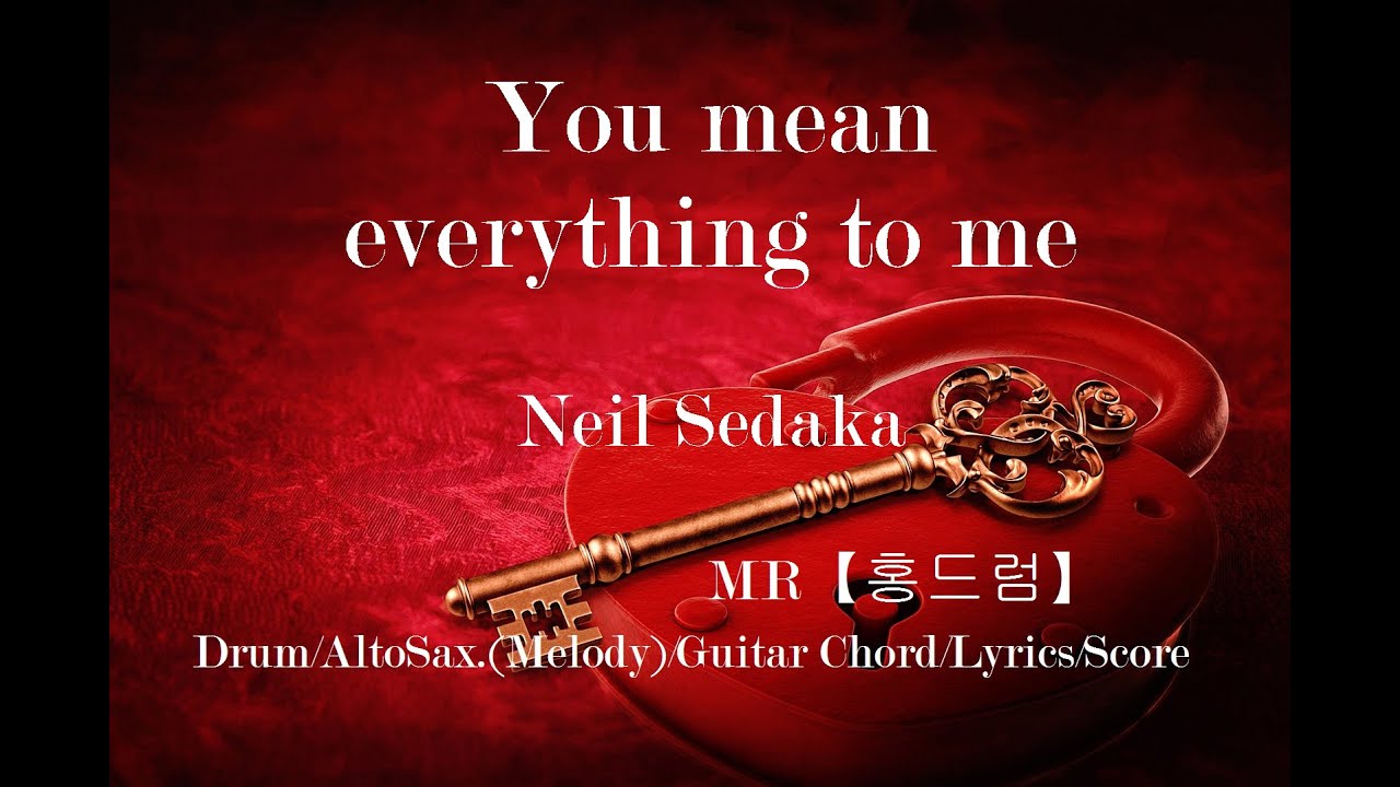 【홍드럼】 You mean everything to me/ Neil Sedaka (The Majestic Orchestra)Slow Rock Drum,Alto Sax.Guitar