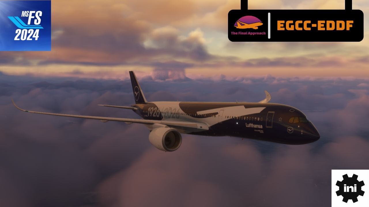 Microsoft Flight Simulator 2020 | Manchester (EGCC) - (EDDF) Frankfurt | IniBuilds A350 | Vatsim