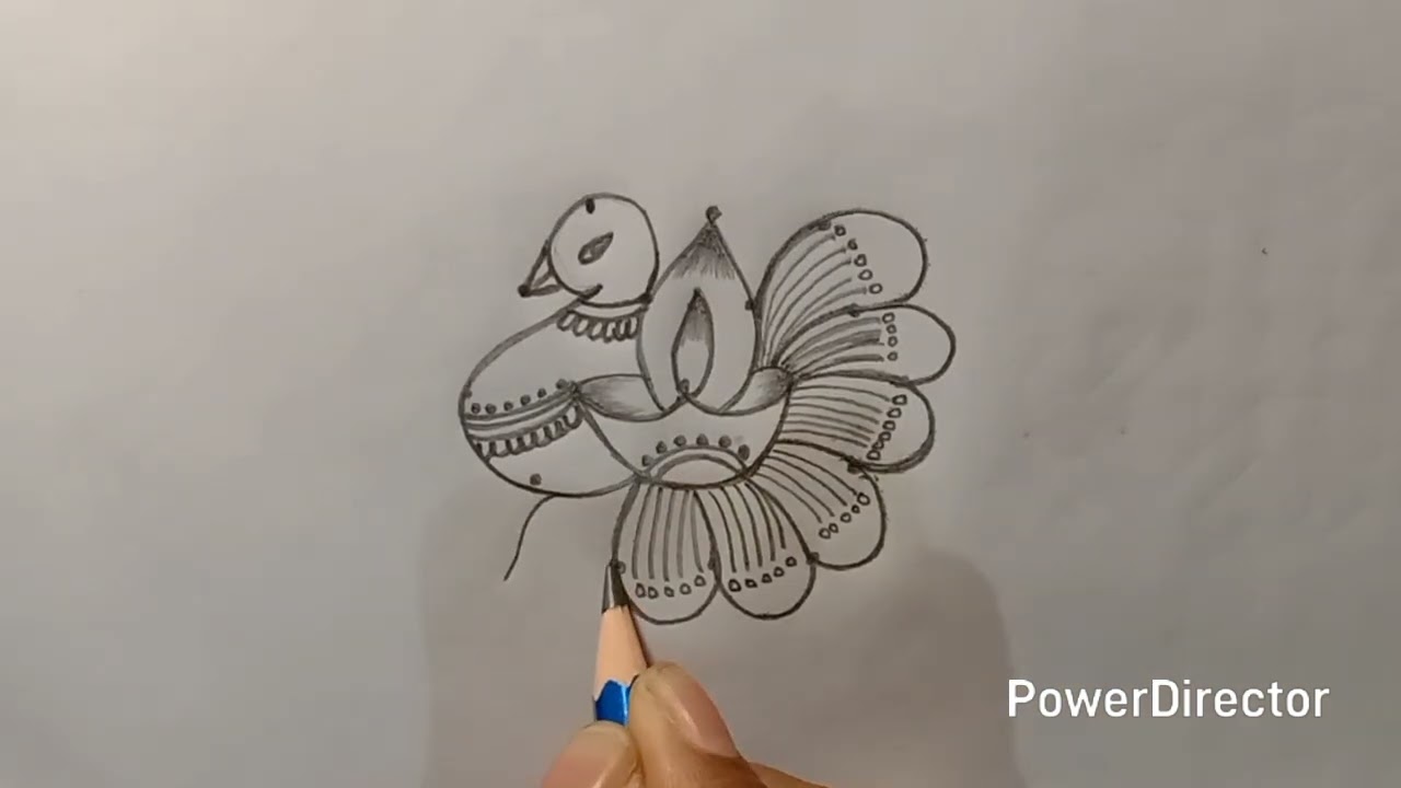 Beautiful Deepavali 🪔 special Rangoli designs🌺/Easy peacock 🦚 Rangoli designs 🌺