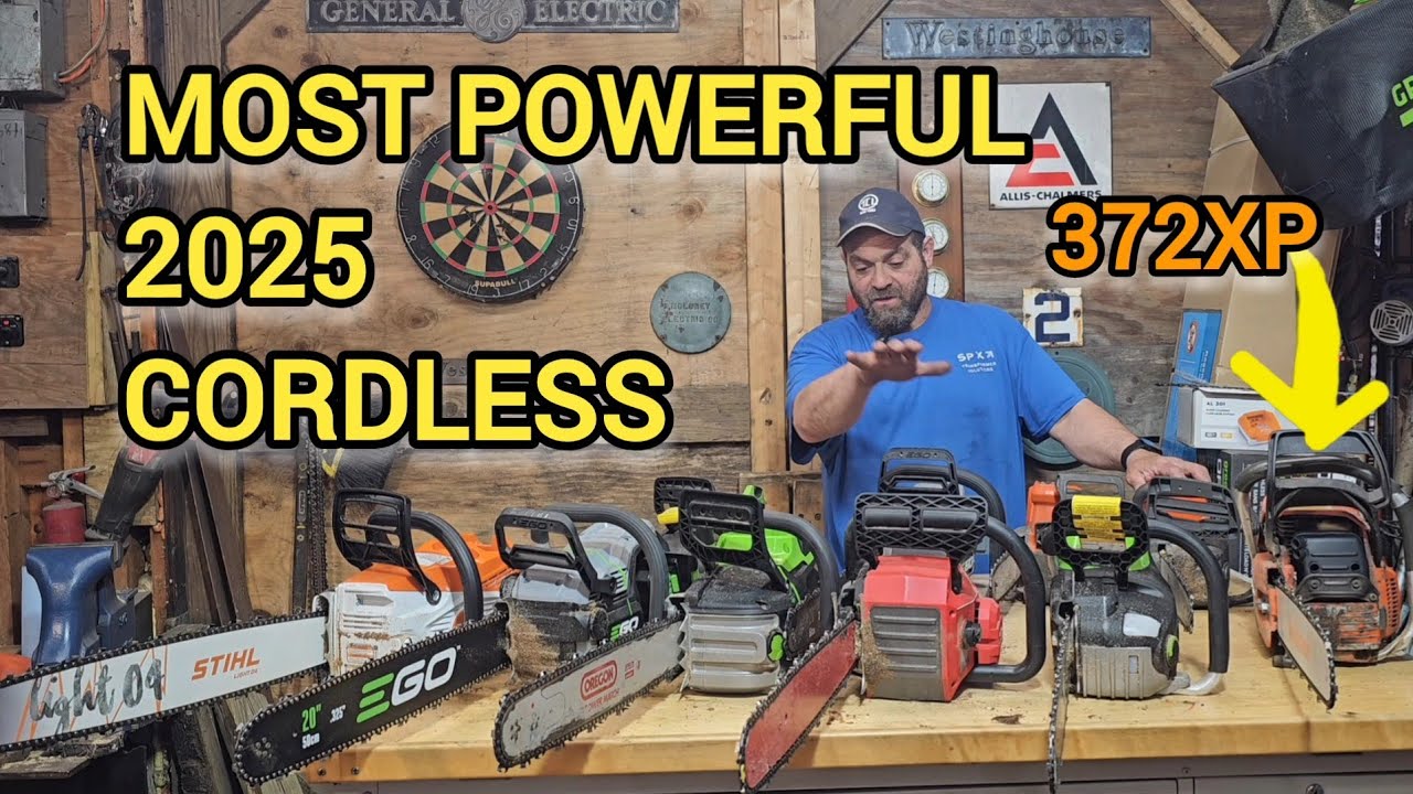 Who's the best? The most powerful cordless chainsaws of 2025 and a Husqvarna 372xp square off.