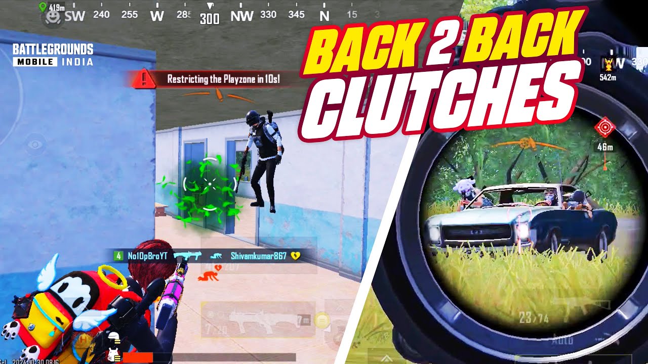 BACK TO BACK CLUTCHES || 🔥 NEW 3.4 UPDATE  ||🔥BGMI TIPS & TRICKS  || @OP_BroYT