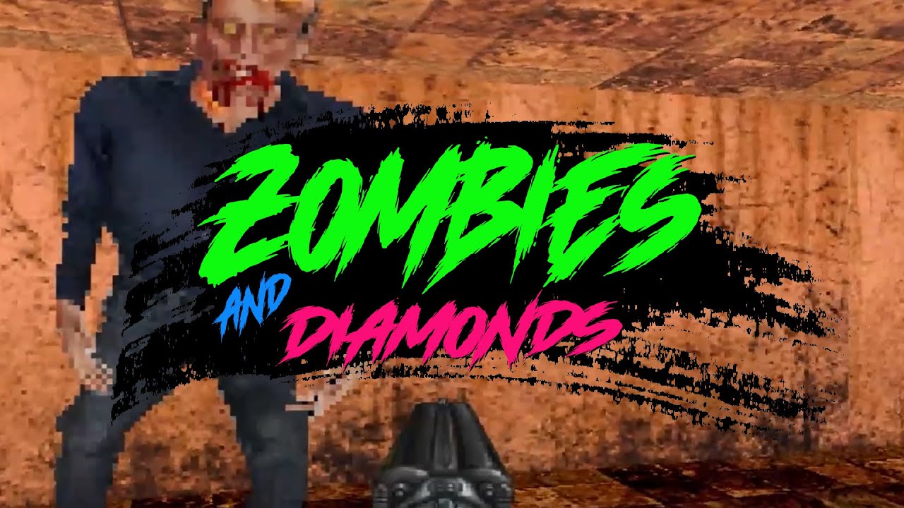 ZOMBIES AND DIAMONDS GAMEPLAY RETRO STYLE SHOOTER
