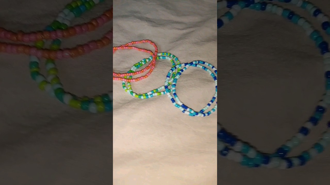Making anklets! ✨ #fyp #trending #seedbeads #anklets #preppy #preppyjewellery  #jewellery