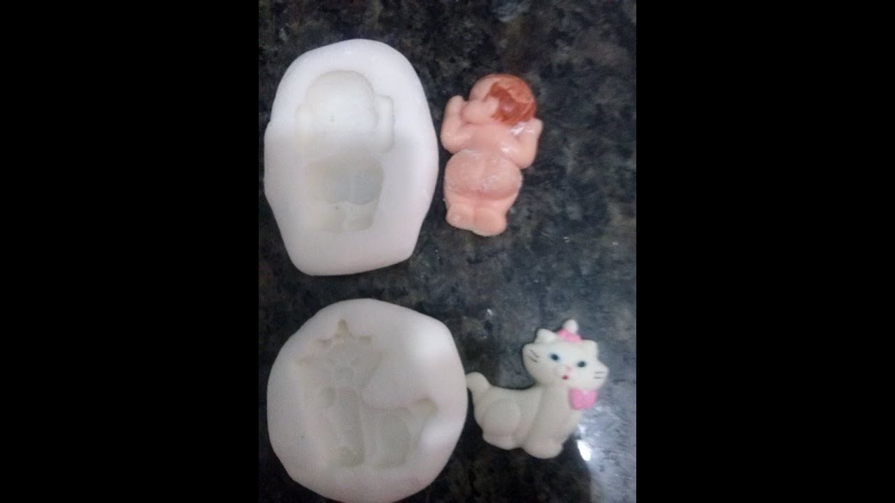 Passo a passo molde de silicone e amido de milho.