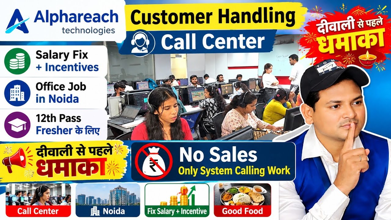 First off, this is NOT a Sales job | Customer Handling and Office Job in Noida | Noida Job Openings