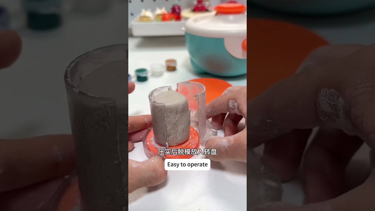 Kids can make nice pottery crafts too #craftdiy #pottery #toys #pottery machine