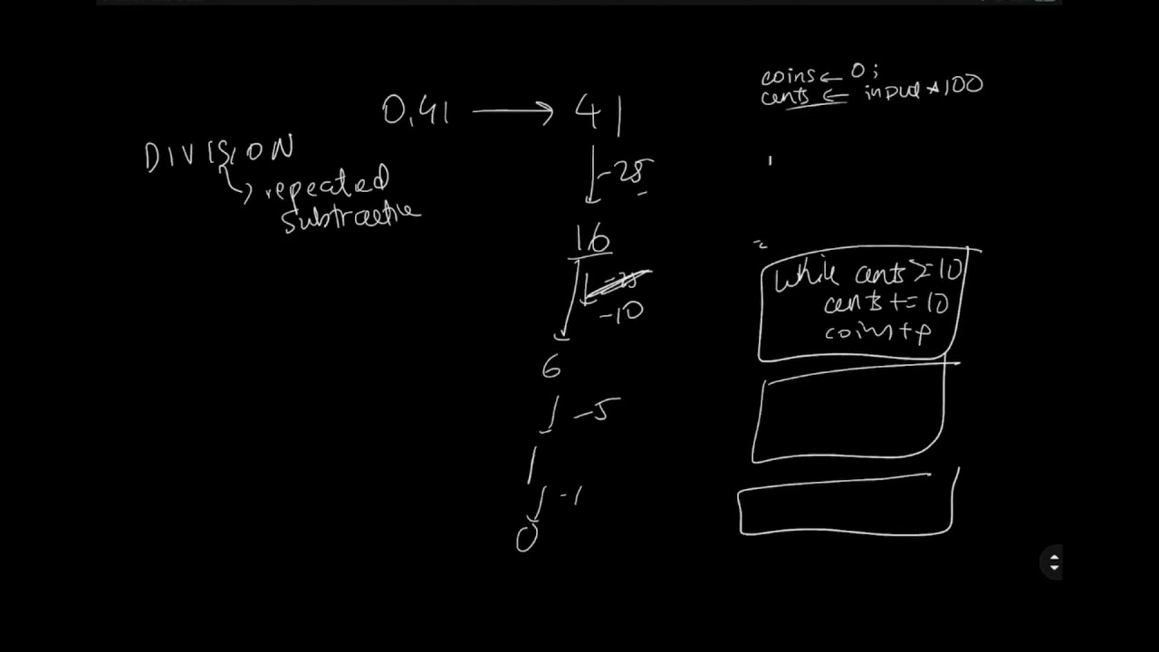 CS50 Cash Problem Set 1 (pset1) Walkthrough (Step by Step)