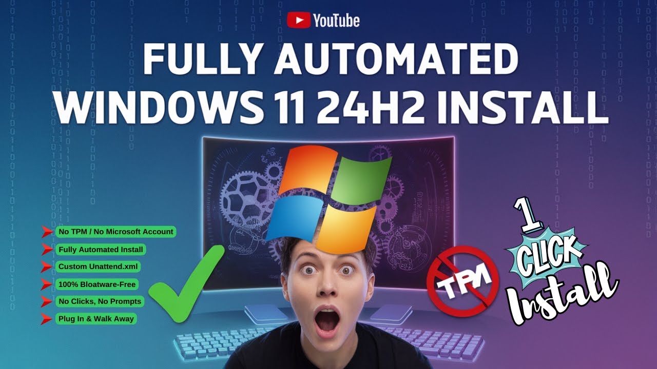 Полностью автоматизированная круглосуточная установка Windows 11 | Автоматическая установка + Упр...