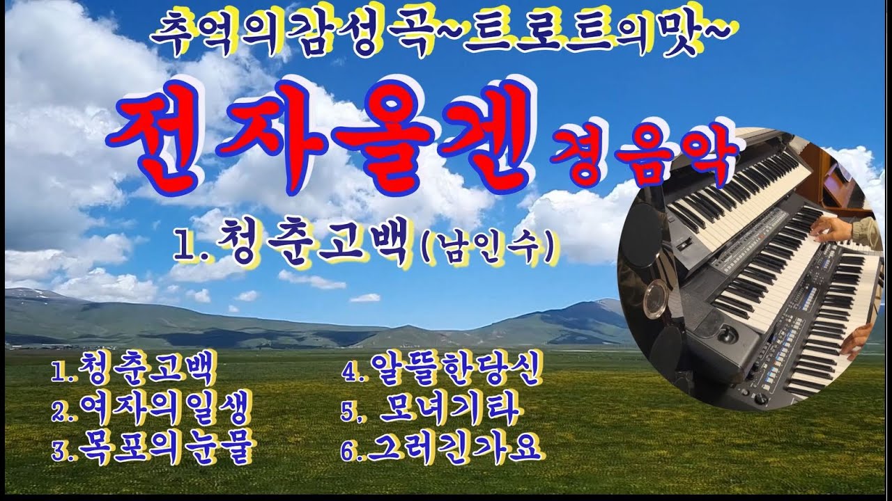 트롯트의맛 / 전자올겐 경음악  / 청춘고백 / 여자의일생 / 목포의눈물 / 알뜰한당신 / 모녀기타 / 그러긴가요