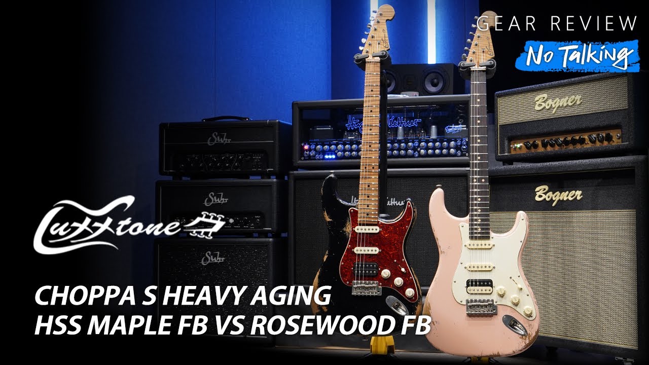 Luxxtone Choppa S Heavy Aging Indian Rosewood FB VS Roasted Flame Maple FB Review (No Talking)