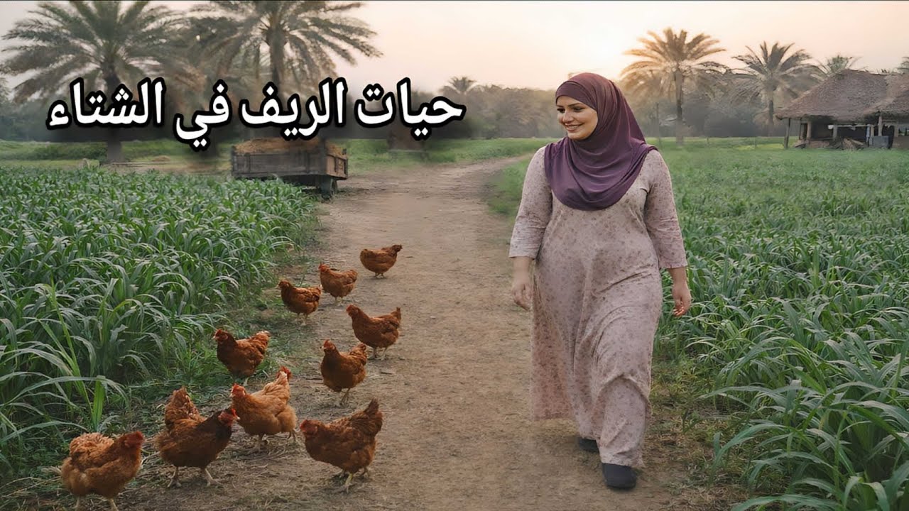 معاناة المزرعة في الشتاء ❄️🌧️ | رطوبة تؤذي الدجاج وأمطار تنعش الريف العراقي 🌾