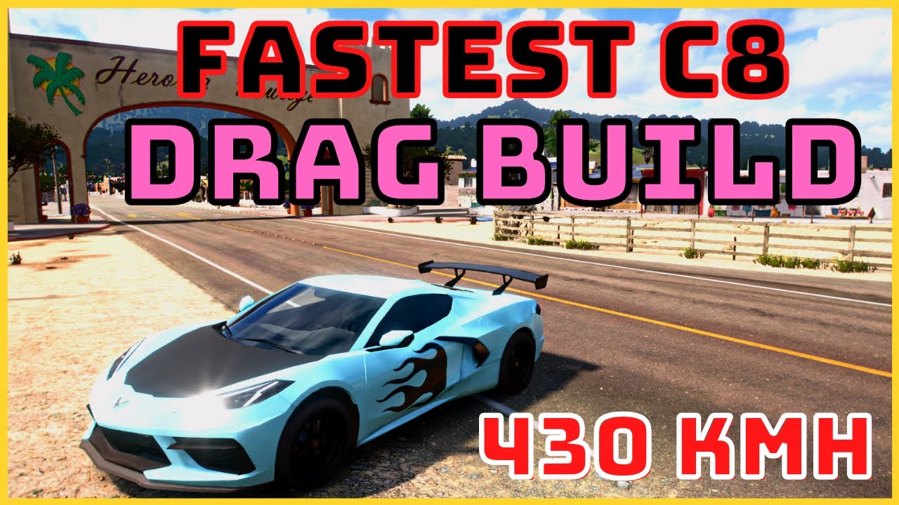Forza Horizon 5 - (430 KMH) Chevrolet Corvette C8 Stingray 2022 Drag Tune | FH5 Corvette C8 Tune