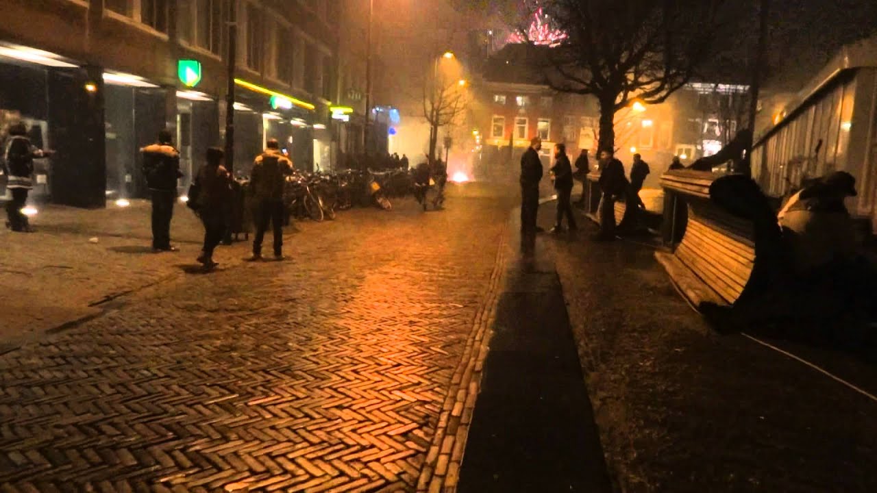 HUGE Fireworks Celebration & Party Utrecht Netherlands New Years Eve WOW Rockets