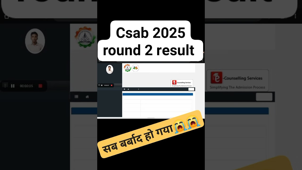 Csab 2025 round 2result ❤️  Fu@k up #jee #csab #iit  #result