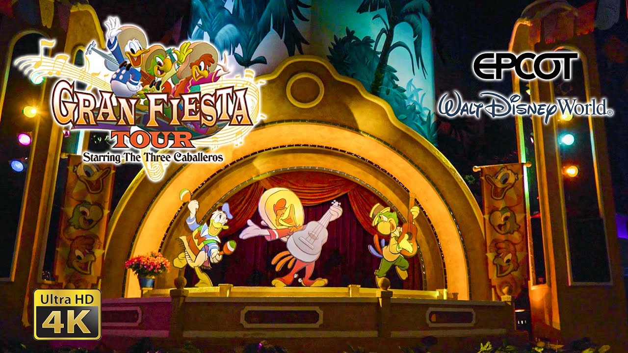 Gran Fiesta Tour Starring the Three Caballeros Low Light 4K POV EPCOT Walt Disney World 2021 03 04