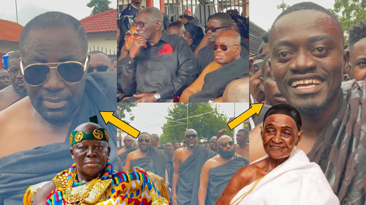 Wow😍Kwame Despite & Lil Win Lead East Legon Big Men to Asantehemaa’s One-Week Funeral Grounds