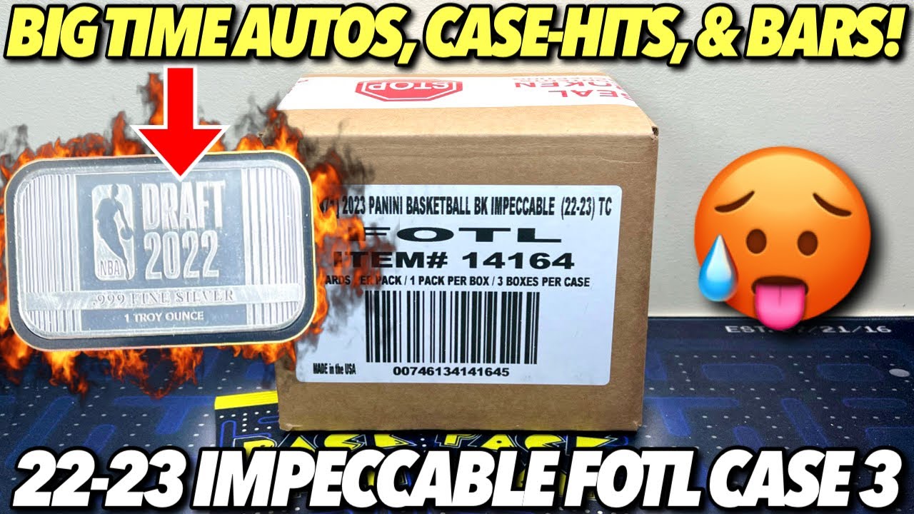 HUGE SILVER BAR CASE-HITS & AUTOS! 🥵🔥 2022-23 Panini Impeccable Basketball FOTL 3-Box CASE Break #3