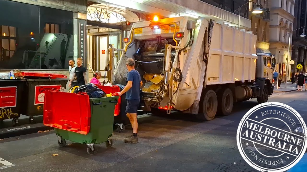 Large 2010 Iveco Acco Rear Loader Rubbish Garbage Truck - Inner City Waste Services Melbourne City