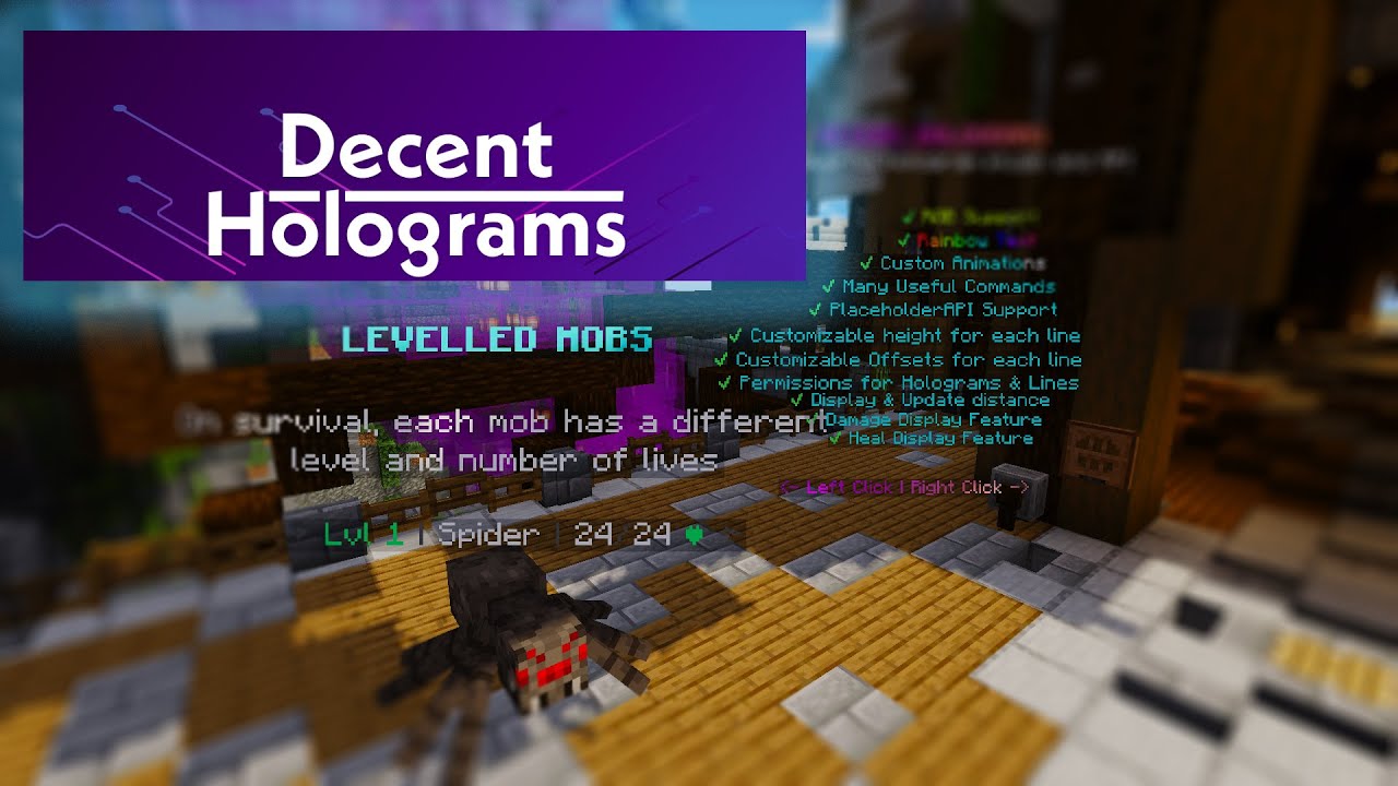 Плагин DecentHolograms [БЕСПЛАТНО] | Плагин Minecraft Hologram