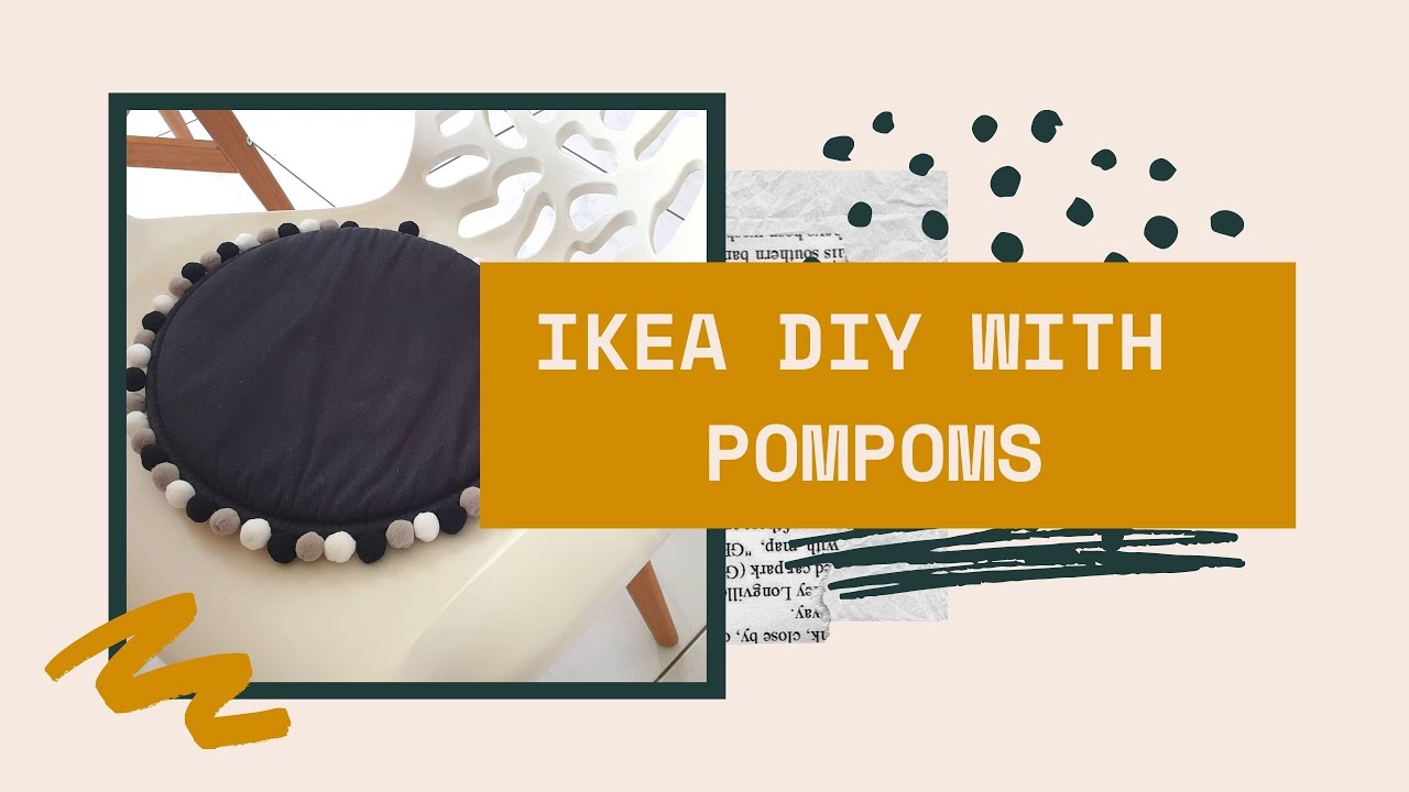 IKEA DIY with pompoms, easy scandinavian style decor.
