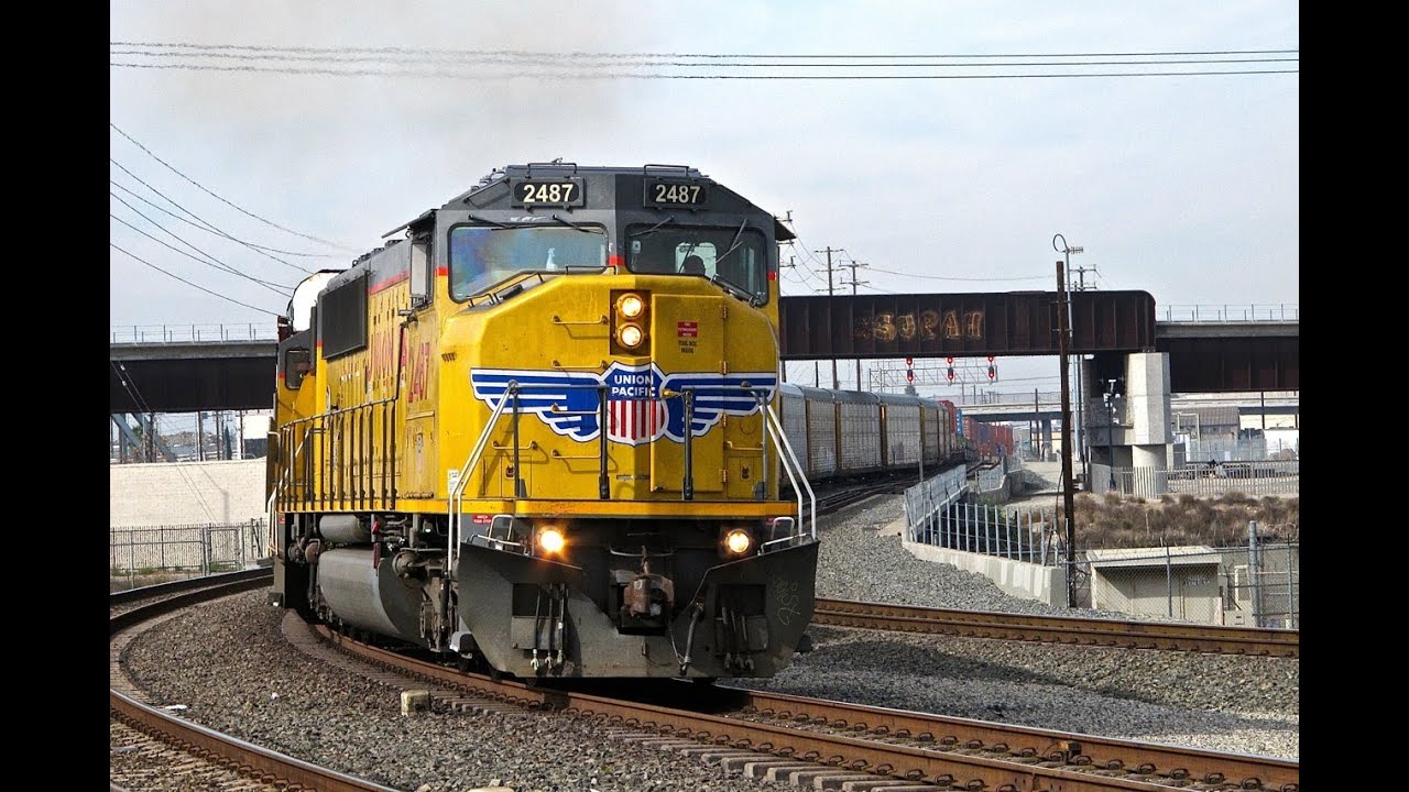 Union Pacific Freight Action at East Redondo 2/22/14