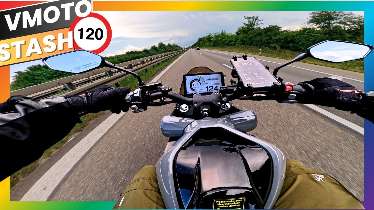 VMOTO STASH - ABS - 120KM/H im TEST! 🔥 Stadt - Land - Autobahn 😲  #VmotoStash #Vmoto #Test