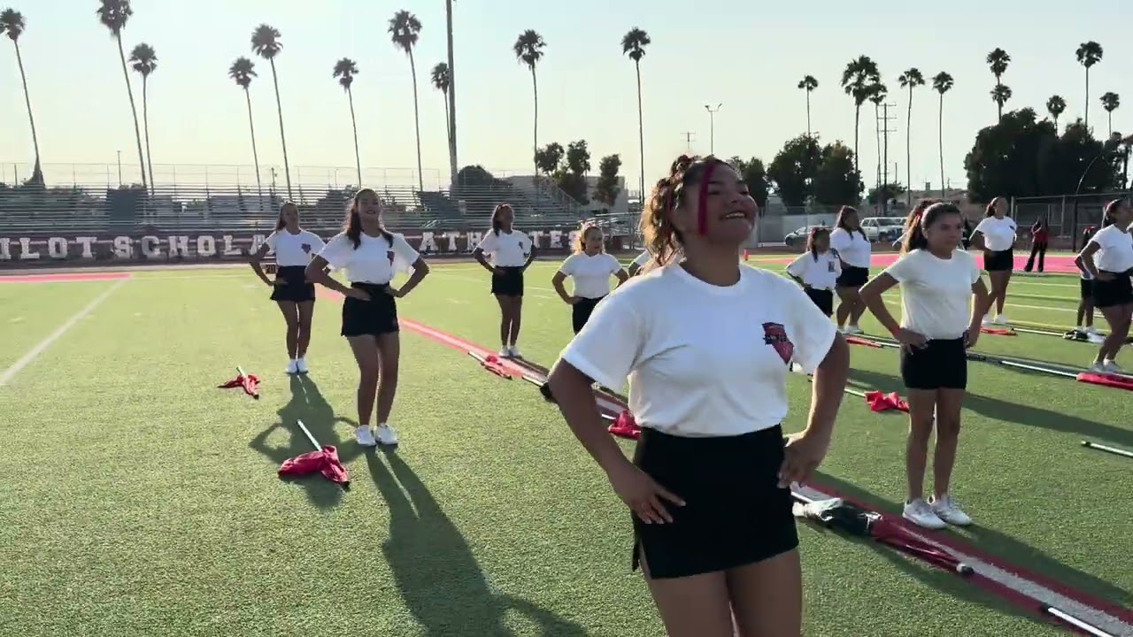 BHS 8-23-24 Community Night Entrance Marching Pilots of Banning High