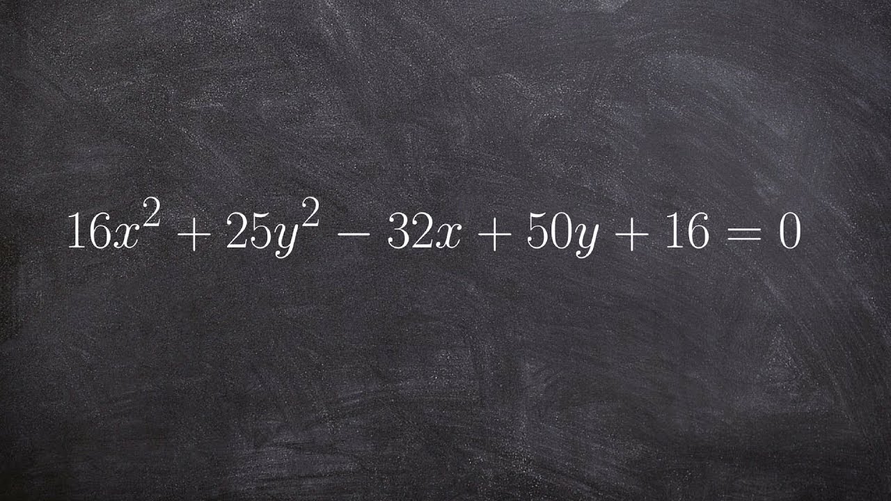 How to write an ellipse in standard form to find the center, foci and vertices