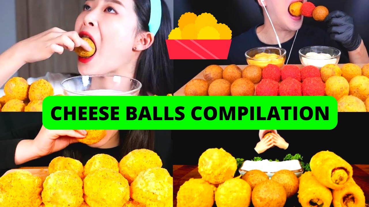 CHEESE BALLS MUKBANG COMPILATION 🤤 || MUKBANGERS CHEESE BALLS WITH DIPPING SAUCE || BIG BITES 🤤
