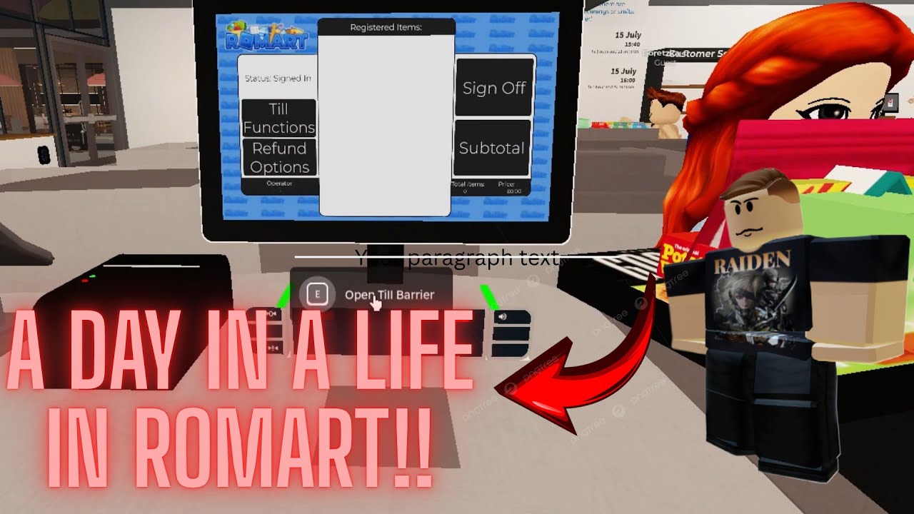 Working at RoMart as a (Junior Store Colleague): Roblox