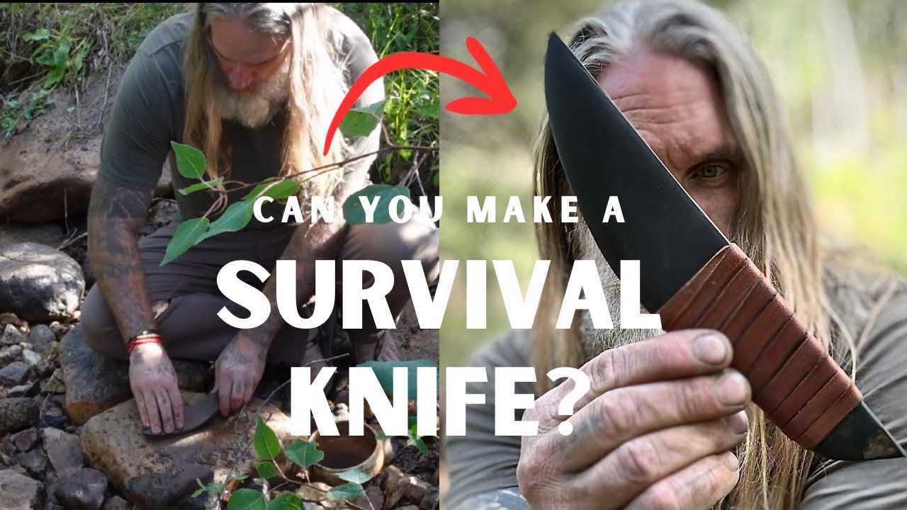 Make A Slate SURVIVAL KNIFE #survival #bushcraft #survivalchallenge #blade