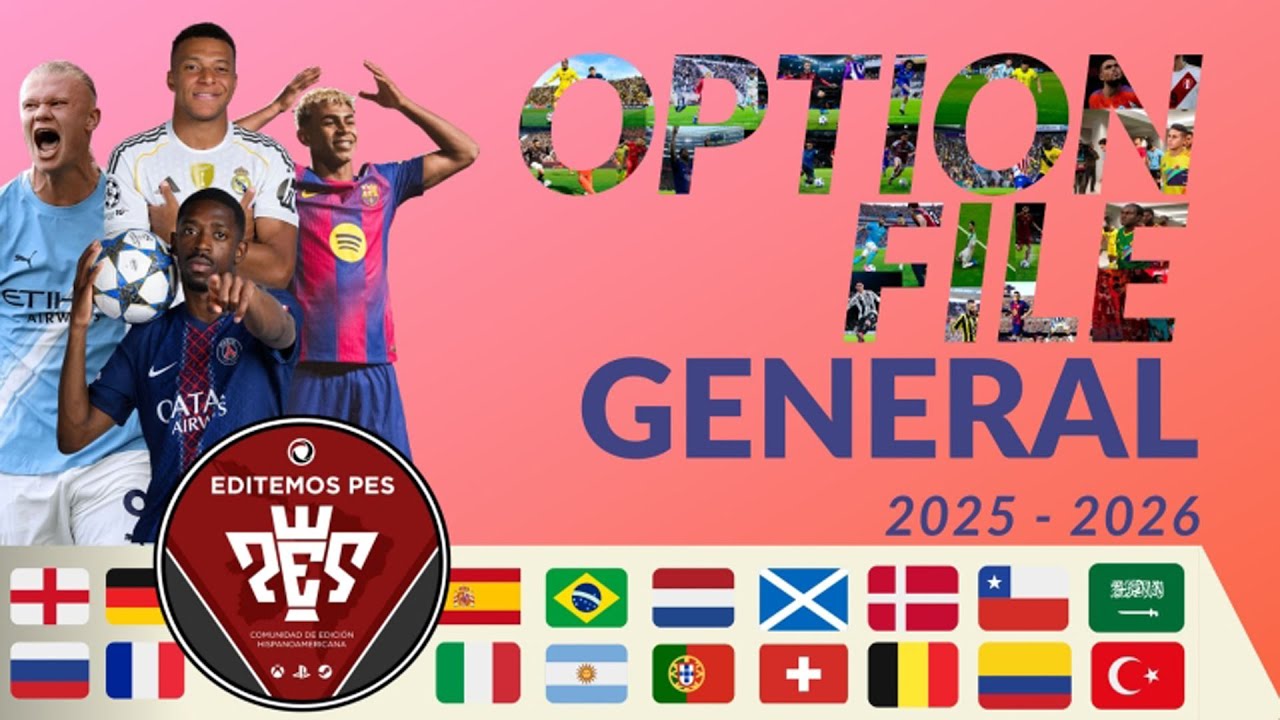 PES 2021 - OPTION FILE EDITEMOS PES GENERAL 2025/26 - JANEIRO 2026 - PS4/PS5/PC - 100% GRATU&Iacute;TO !